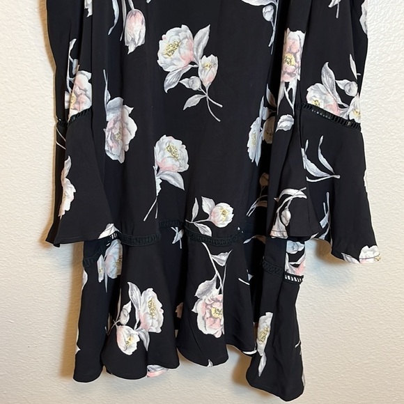 BLU Pepper Cold Shoulder Floral Mini Dress - Picture 10 of 14